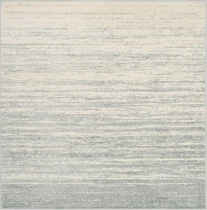SAFAVIEH Adirondack Collection Area Rug - 10' Square, Slate & Cream, Modern Ombre Design, Non Shedding & Easy to Clean, Ideal for Living Room, Bedroom, Office, Dining Space (ADR113T)