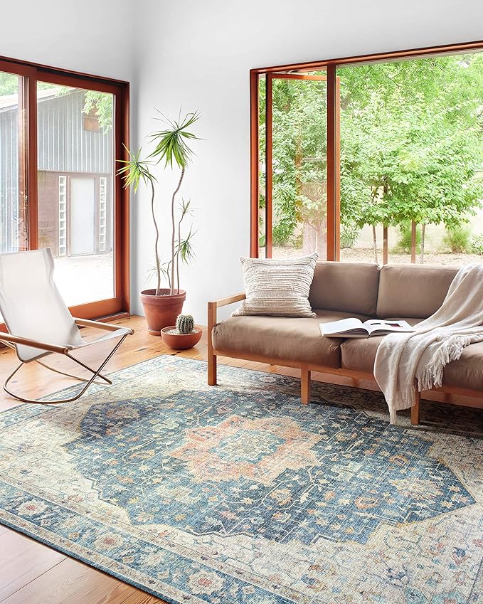 Loloi Skye Collection SKY-12 Ocean/Multi 2'-6" x 10'-0" Runner Rug