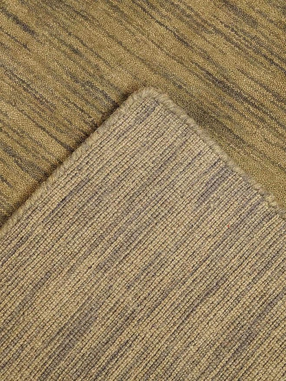 Rugsotic Carpets Hand Knotted Loom Wool ECO-Friendly Area Rugs - 4'x6', Rectangle, Green Color, Solid Plain Design, High Pile Handmade Anti Skid Area Rugs for Living Room, Bed Room (L00111)