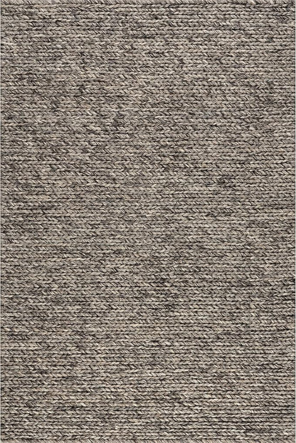 Nuloom Penelope Grey/Brown, 7'6" x 9'6", Hand-Braided, Wool & Cotton, Soft and Textured, High Traffic, Stain Resistant, Easy Clean, Durable Area Rug for Bedroom, Living Room, Dining, Entryway