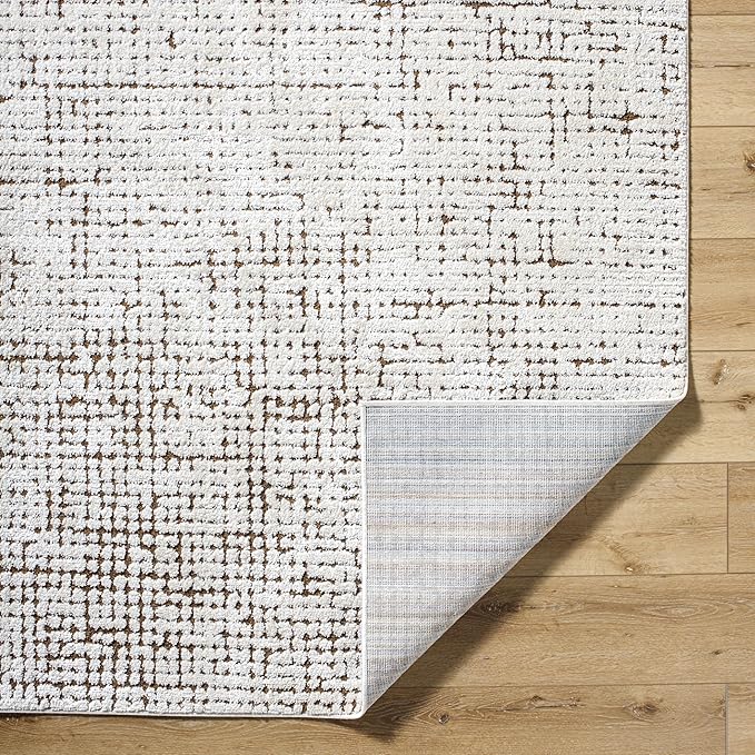 Livabliss x Our PNW Home Cascade Minimalist Area Rug, 9'2" x 12', Brown