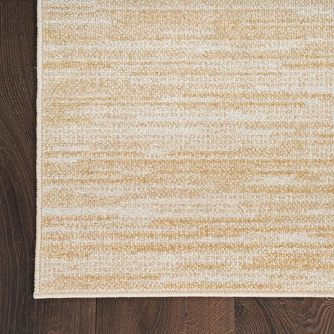 Nourison Home Nourison Essentials Ivory Gold 4' x 6' Area Rug - Easy Clean, Non Shedding, Bed Room, Living Room, Dining Room, Kitchen (4' x 6')