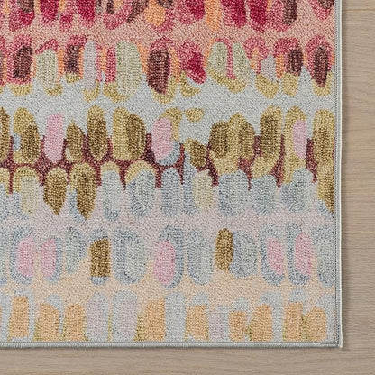 Dash & Albert Paint Chip Pastel Machine Washable Rug, 6 X 9 Feet, Multicolored Geometric Pattern