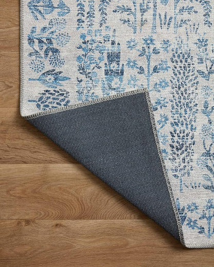 Loloi Rifle Paper Co. Maison Collection MAO-07 Blue 2'-3" x 3'-9", .19" Pile Height, Accent Rug