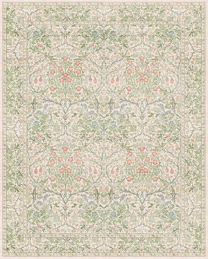 Washable 8x10 Rugs for Living Room, Light Green Oriental Rugs for Bedroom Dining Room Under Kitchen Table, Stain Resistant Non-Slip Pastel Large Washable (8x10 Beige Green)
