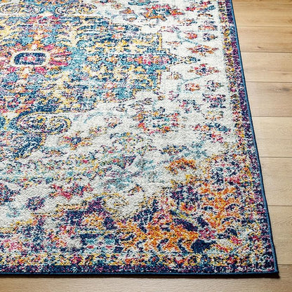 Livabliss Odelia Vintage Bohemian Runner Area Rug,2'7" x 7'3",Purple/Grey