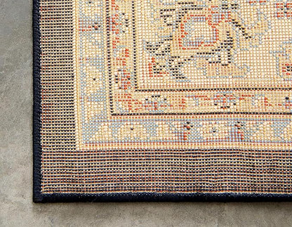 Unique Loom Sialk Hill Collection Area Rug - Washington (7' 10" x 10' Rectangle Navy Blue/Cream)