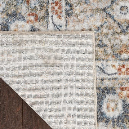 Nourison Home Astra Machine Washable Gold Grey 7'10" x 10' Area Rug - Easy Clean, Non Shedding, Bed Room, Living Room, Dining Room, Kitchen (8' x 10')