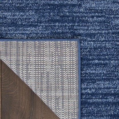 Nourison Home Nourison Essentials Navy Blue 2' x 6' Area Rug - Easy Clean, Non Shedding, Bed Room, Living Room, Dining Room, Kitchen (6' Runner)