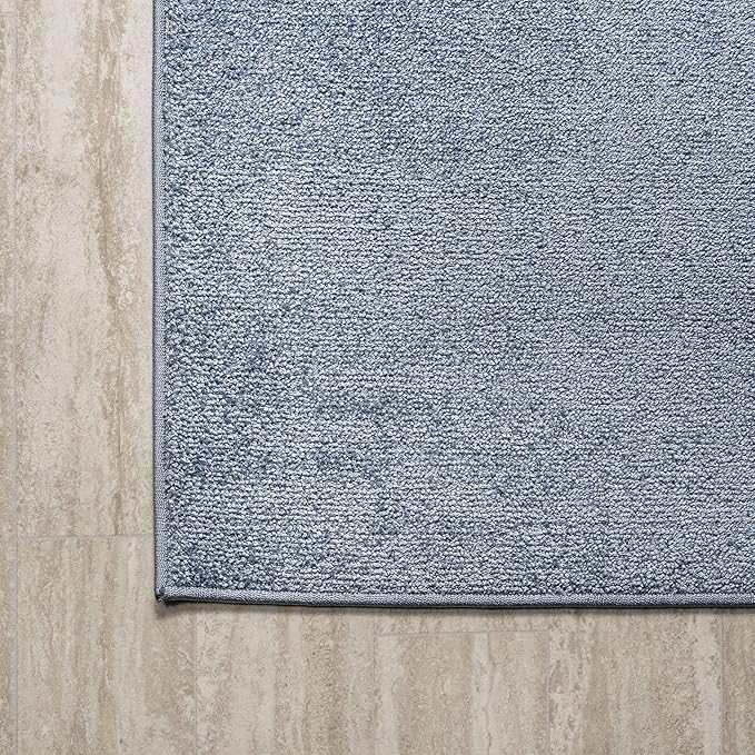 JONATHAN Y Haze Solid Low-Pile Classic Blue Indoor Area Rug 10x14, Coastal,Bohemian,Minimalist,Classic, Easy-Cleaning for Living Room,Bedroom,Kitchen,Pet Friendly,Non-Shedding (SEU100F-14)