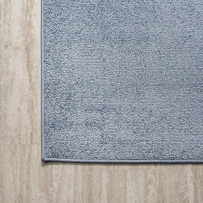 JONATHAN Y Haze Solid Low-Pile Classic Blue Indoor Area Rug 8x10, Coastal,Bohemian,Minimalist,Classic, Easy-Cleaning for Living Room,Bedroom,Kitchen,Pet Friendly,Non-Shedding (SEU100F-8)