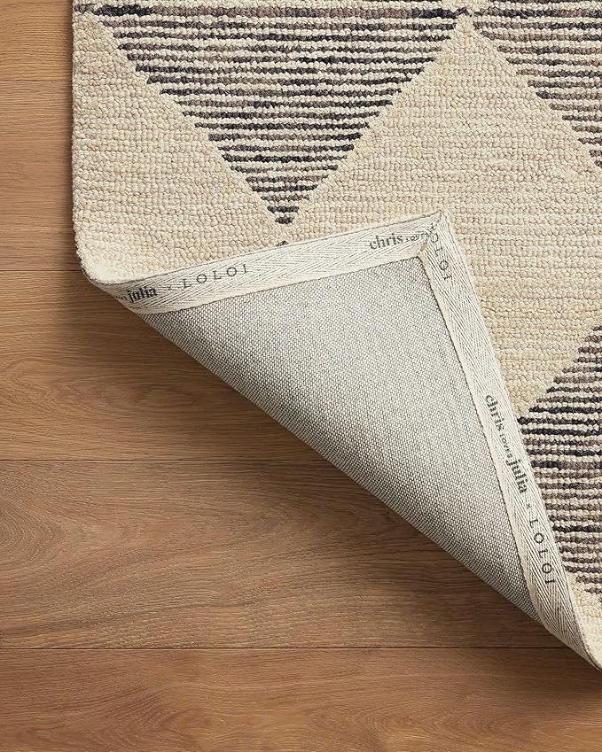 Loloi Chris Loves Julia Francis Collection FRA-01 Beige/Charcoal 8'-6" x 12' Area Rug