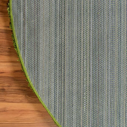 Unique Loom Solid Shag Collection Area Rug (5' 3" Round, Grass Green)