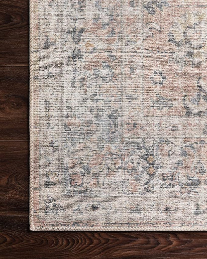 Loloi Skye Collection SKY-01 Blush/Grey 8'-0" x 8'-0" Round Area Rug