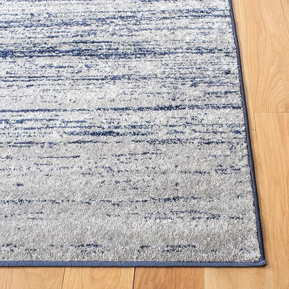 SAFAVIEH Area Rug 3x5 - Adirondack Collection - Navy & Grey, Modern Ombre Design, Non Shedding & Easy to Clean, Ideal for Living Room, Bedroom, Office, Dining Space (ADR113E)