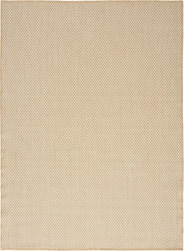 Nourison Home Courtyard Natural 4' x 6' Area Rug - Easy Clean, Non Shedding, Bed Room, Living Room, Dining Room, Kitchen (4' x 6')