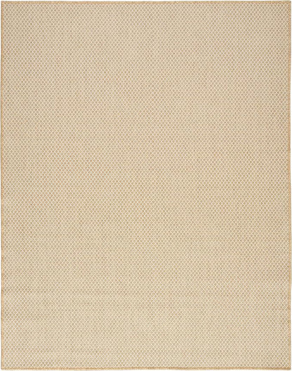 Nourison Home Courtyard Natural 10' x 14' Area Rug - Easy Clean, Non Shedding, Bed Room, Living Room, Dining Room, Kitchen (10' x 14')