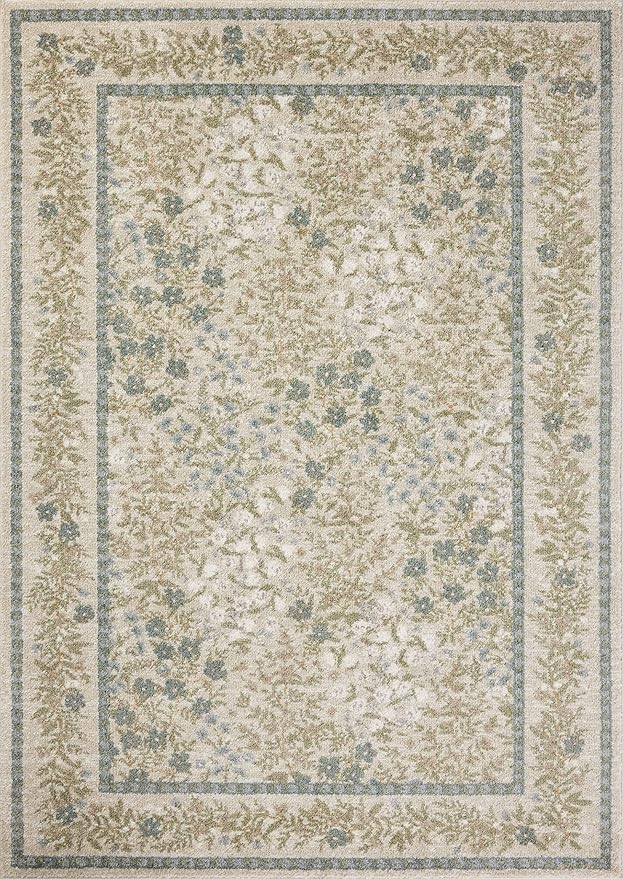 Loloi Rifle Paper Co. Laurel Collection LAU-03 Ivory/Multi 2'-8" x 4' Accent Rug