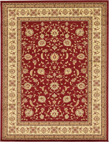 Unique Loom Voyage Collection Traditional Oriental Classic Intricate Design Area Rug (10' 0 x 13' 0 Rectangular, Red/Gold)