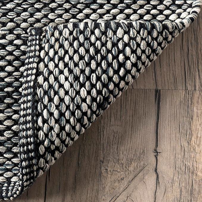 nuLOOM Alessi Solid Farmhouse Cotton Area Rug, 4x6, Grey