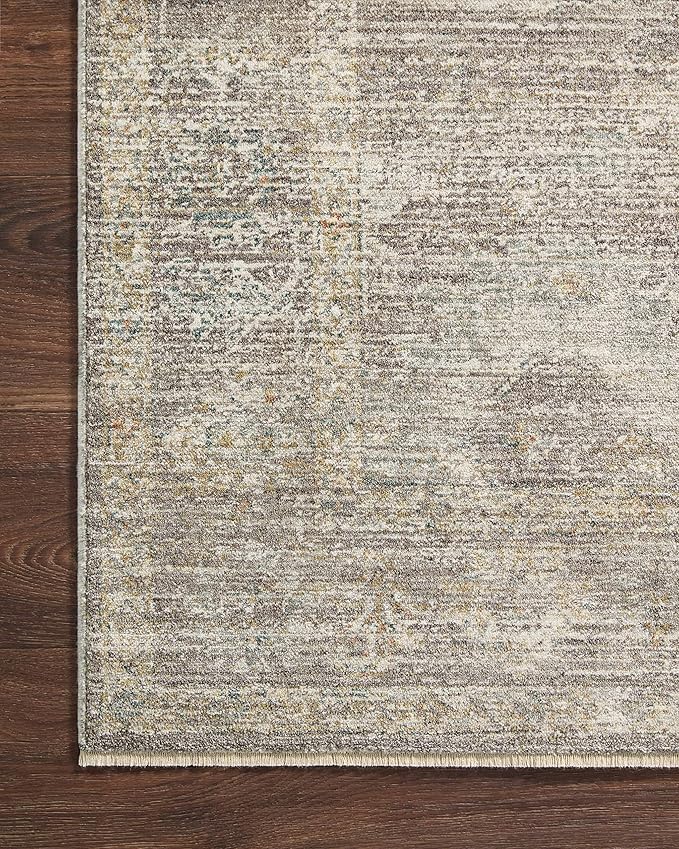 Loloi Magnolia Home by Joanna Gaines Millie Collection MIE-05 Stone/Natural 9'-6" x 13'-1", .25" Pile Height, Area Rug