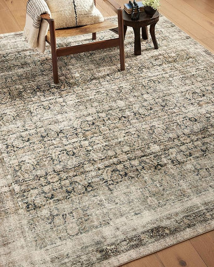 Loloi Amber Lewis Morgan Collection MOG-02 Navy/Sand 8'-3" x 11'-3" 38" Thick Area Rug feat. CloudPile, Neutral, Room Décor, Vintage Inspired, Livingroom, Bedroom, Dining Area