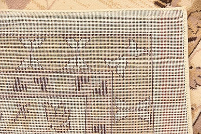 Unique Loom Taftan Collection Border Geometric Tribal Inspired Design Area Rug (8' 0 x 8' 0 Square, Ivory/ Tan)