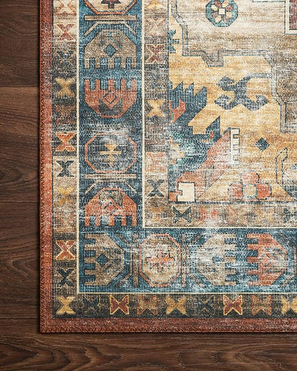 Loloi Skye Collection SKY-11 Rust/Blue 2'-6" x 10'-0" Runner Rug