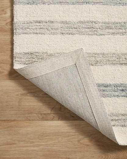 Loloi Chris Loves Julia Chris Collection CHR-05 Ivory/Slate 9'-3" x 13', .50" Pile Height, Area Rug