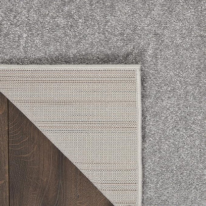 Nourison Home Nourison Essentials Silver Grey 4' x 6' Area Rug - Easy Clean, Non Shedding, Bed Room, Living Room, Dining Room, Kitchen (4' x 6')