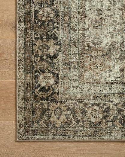 Loloi Magnolia Home by Joanna Gaines Sinclair Collection SIN-01 Pebble/Taupe 5'-0" x 7'-0", .25" Pile Height, Machine Washable, Area Rug