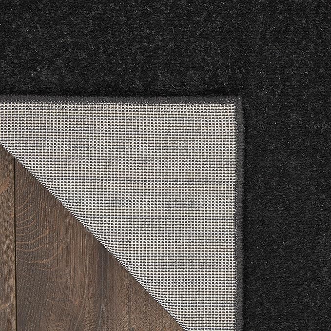 Nourison Home Nourison Essentials Black 7' x 10' Area Rug - Easy Clean, Non Shedding, Bed Room, Living Room, Dining Room, Kitchen (7' x 10')