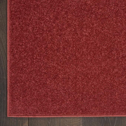 Nourison Home Nourison Essentials Brick Red 9' x Square Area Rug - Easy Clean, Non Shedding, Bed Room, Living Room, Dining Room, Kitchen (9' x Square)