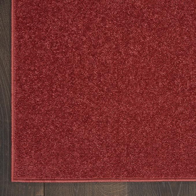 Nourison Home Nourison Essentials Brick Red 8' x 10' Area Rug - Easy Clean, Non Shedding, Bed Room, Living Room, Dining Room, Kitchen (8' x 10')