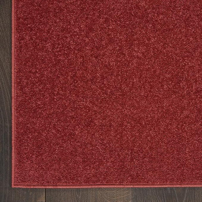 Nourison Home Nourison Essentials Brick Red 2'2" x 10' Area Rug - Easy Clean, Non Shedding, Bed Room, Living Room, Dining Room, Kitchen (10' Runner)