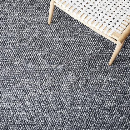Safavieh Area Rug 6x8 - Natura Collection - Dark Grey, Handmade Wool Blend, Textured Design, Ideal for Living Room, Bedroom, Dining Space (NAT620H)