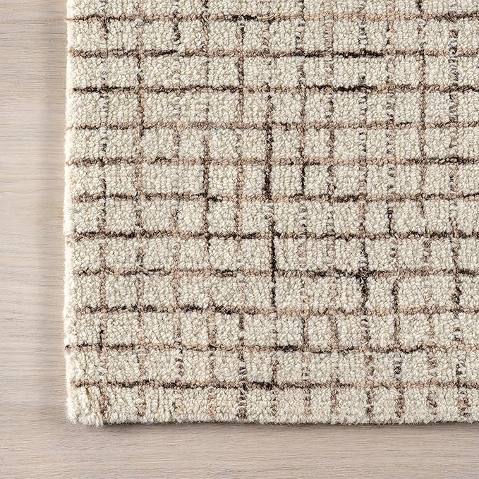 Rugs USA Melrose Cream, 2'6" x 10', Wool & Cotton, Soft and Cozy, High Traffic, Stain Resistant, Easy Clean, Durable Runner for Bedroom, Living Room, Dining Space, Den, Foyer, Entryway