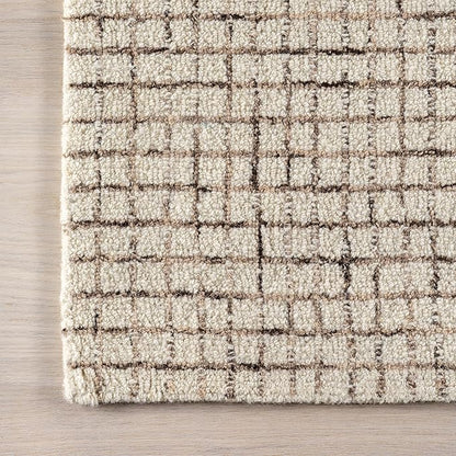 Rugs USA Melrose Cream, 4' Round, Handmade, Wool & Cotton, Soft and Cozy, High Traffic, Stain Resistant, Easy Clean, Durable Area Rug for Bedroom, Living Room, Dining Space, Den, Entryway