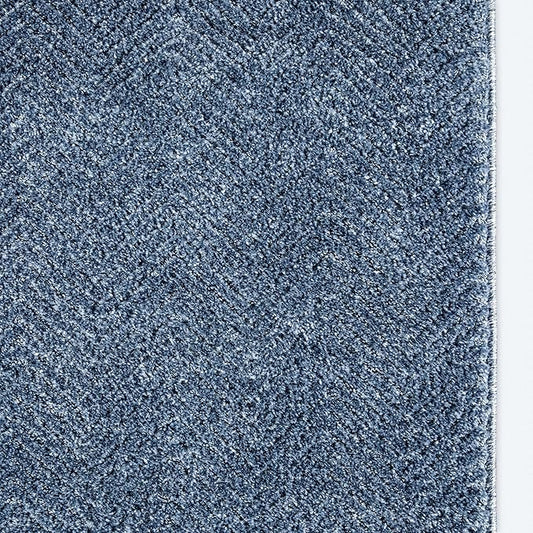 Well Woven Custom Size Hallway & Stair Runner- Harlow Pompeii Blue 27 Inches Wide x 10 Feet Long Runner (27" x 10') Runner Rug - Modern Chevron Pattern, Ultra-Soft, Easy-Clean