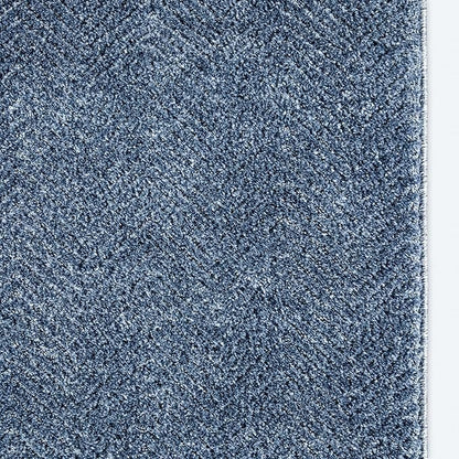 Well Woven Custom Size Hallway & Stair Runner- Harlow Pompeii Blue 27 Inches Wide x 35 Feet Long Runner (27" x 35') Runner Rug - Modern Chevron Pattern, Ultra-Soft, Easy-Clean