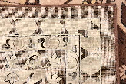 Unique Loom Taftan Collection Border Geometric Tribal Inspired Design Area Rug (6' 0 x 9' 0 Rectangular, Brown/ Tan)