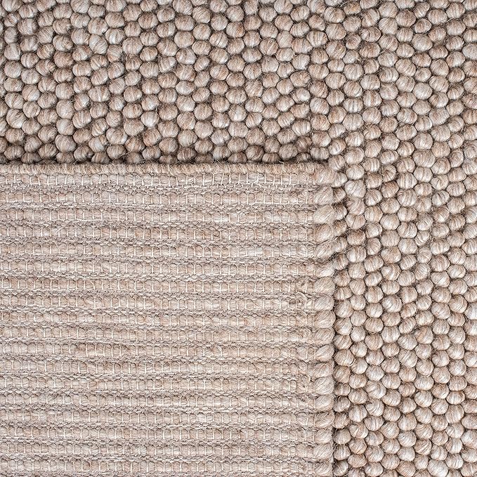 SAFAVIEH Natura Collection Runner Rug - 2'3" x 8', Brown, Handmade Wool Blend, Textured Design, Ideal for Hallway, Bedroom, Foyer (NAT620T)