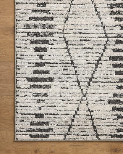 Loloi Kamala Collection KAM-02 Charcoal/Dove 6'-7" x 9'-6" Area Rug