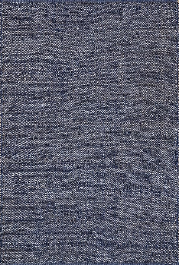 nuLOOM 10x14 Elfriede Jute & Cotton Hand Woven Area Rug, Blue, Solid Rustic Farmhouse Style, Weaved Design, Natural Fiber, For Bedroom, Living Room, Dining Room, Hallway, Office, Entryway