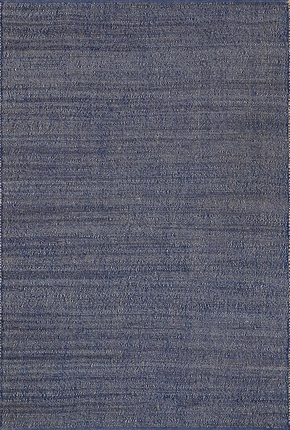 nuLOOM 2x3 Elfriede Jute & Cotton Hand Woven Area Rug, Blue, Solid Rustic Farmhouse Style, Weaved Design, Natural Fiber, For Bedroom, Living Room, Dining Room, Hallway, Office, Entryway