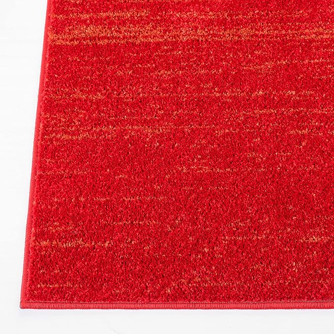 SAFAVIEH Area Rug 8x10 - Adirondack Collection - Large - Red & Grey, Modern Ombre Design, Non Shedding & Easy to Clean, Ideal for Living Room, Bedroom, Office, Dining Space (ADR113Q)
