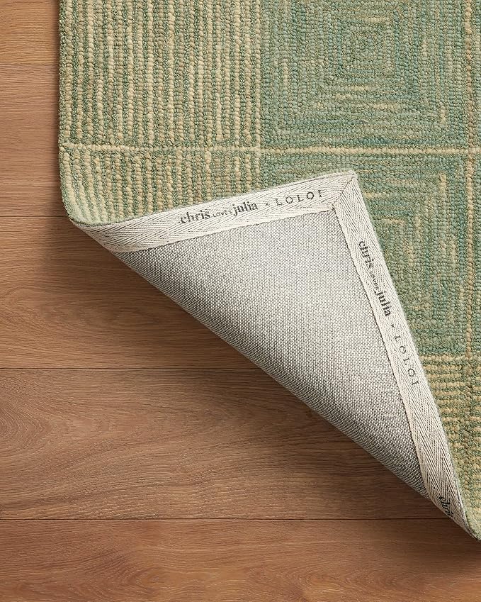 Loloi Chris Loves Julia Francis Collection FRA-02 Green/Natural 8'-6" x 12' Area Rug