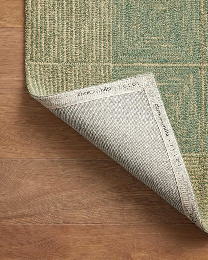 Loloi Chris Loves Julia Francis Collection FRA-02 Green/Natural 7'-9" x 9'-9" Area Rug
