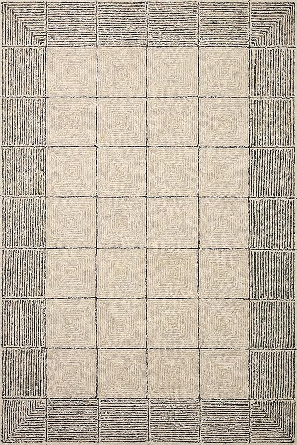 Loloi Chris Loves Julia Francis Collection FRA-02 Cream/Black 2'-6" x 9'-9" Runner Rug