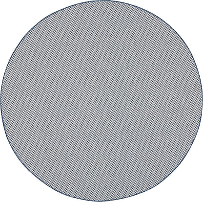 Nourison Home Courtyard Ivory Blue 6' x Round Area Rug - Easy Clean, Non Shedding, Bed Room, Living Room, Dining Room, Kitchen (6' x Round)